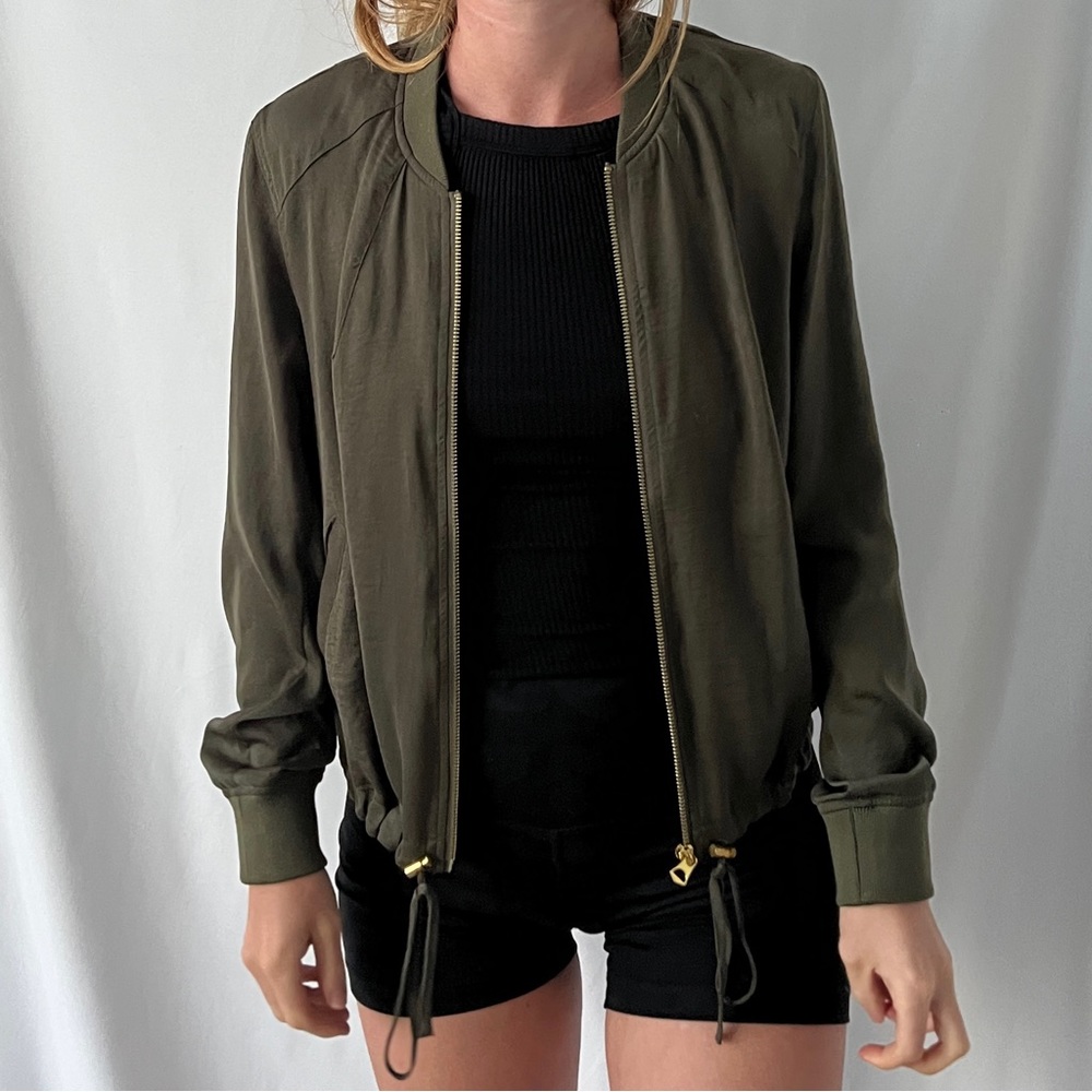 Vintage Green Bomber Jacket